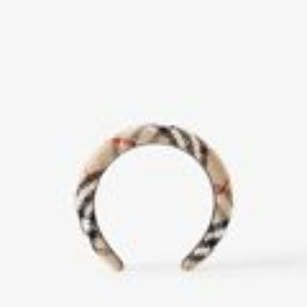 NEW-Burberry London Vintage Check Bouclé women's Hairband